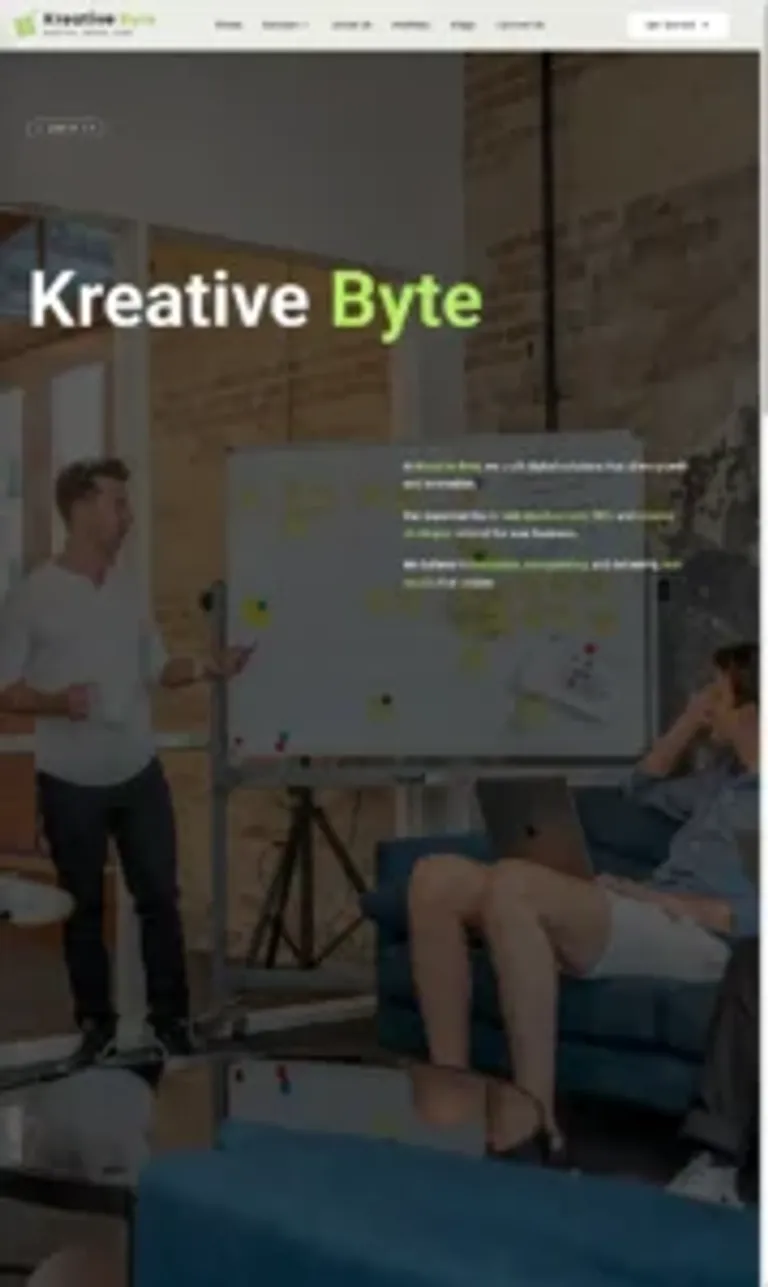 High-Performance Agency Website for KreativeByte