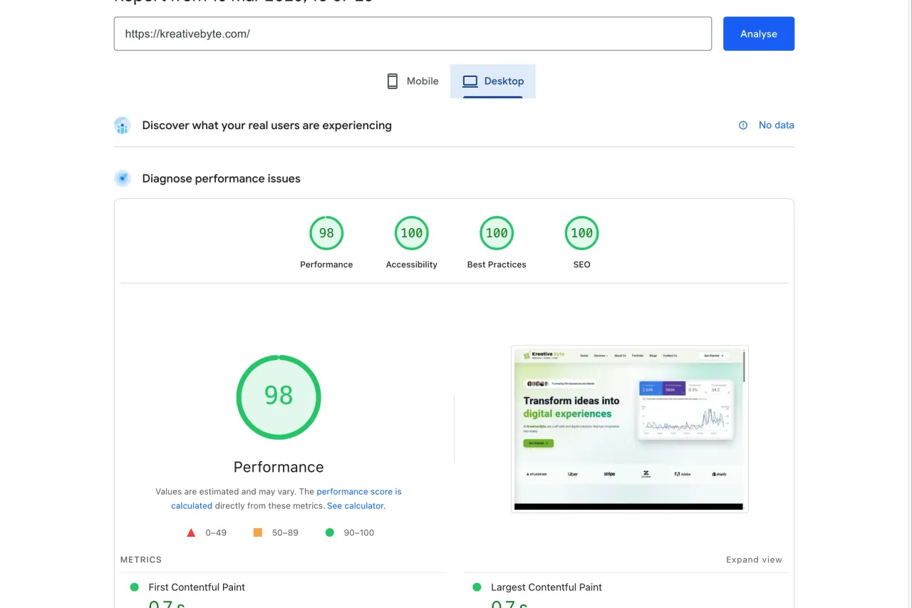 High-Performance Agency Website for KreativeByte screenshot 5