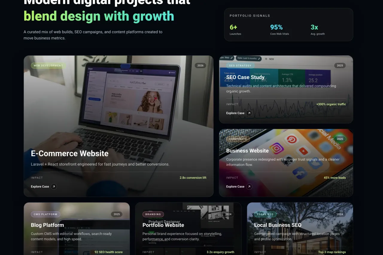 High-Performance Agency Website for KreativeByte screenshot 1