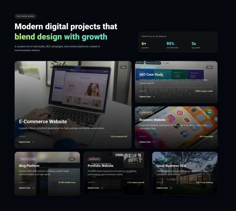 High-Performance Agency Website for KreativeByte screenshot 1